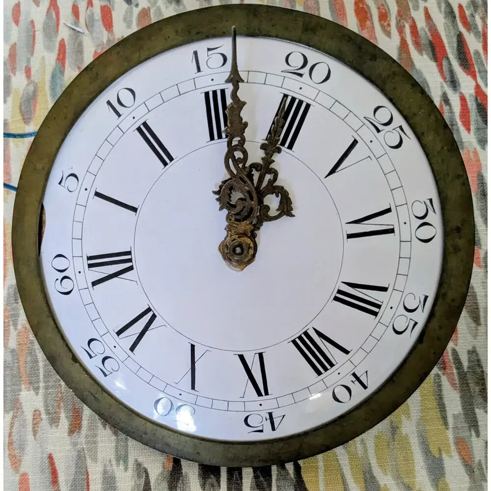 Vintage 19th Century French Rococo Cartel Clock Sign Caffieri Bronze Wall Clock